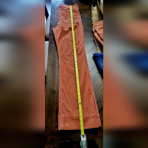 AVEC LES FILLES  Anthopologie burnt orange, wide leg corduroy pants, size 8 EUC - Picture 4 of 13
